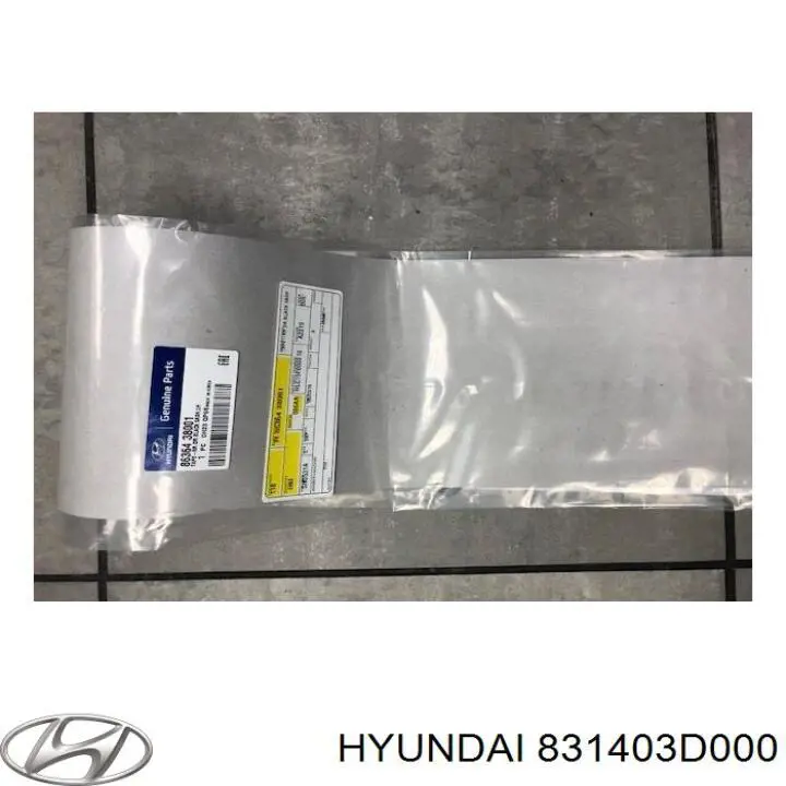 Ущільнювач двері задньої правої (на двері) Hyundai Sonata (EU4) (Хендай Соната)