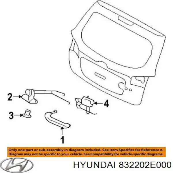 832202E000 Hyundai/Kia молдинг опускного скла нижній, двері задньої, правої