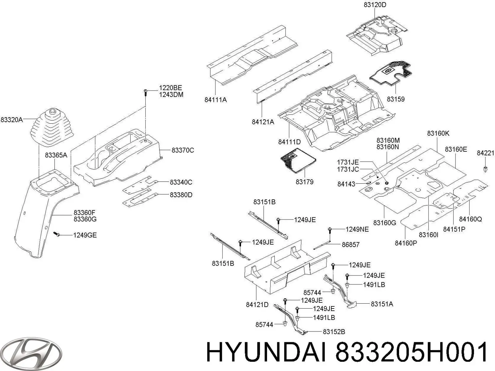  833205H001 Hyundai/Kia