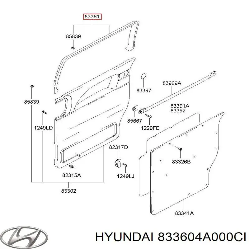  Hyundai/Kia 833604A000CI ціна, від 17.12 USD