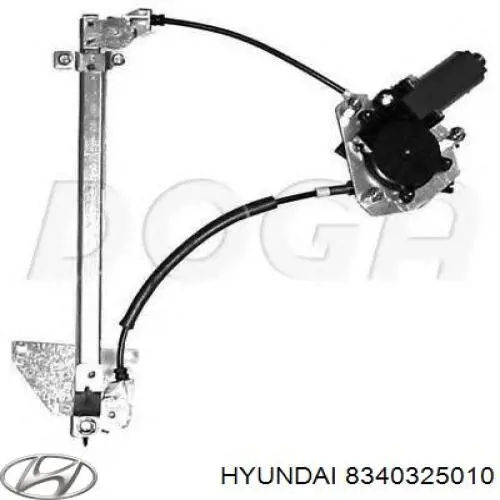 Купити 8340325010 Hyundai/Kia Механізм склопідіймача двері задньої, лівої