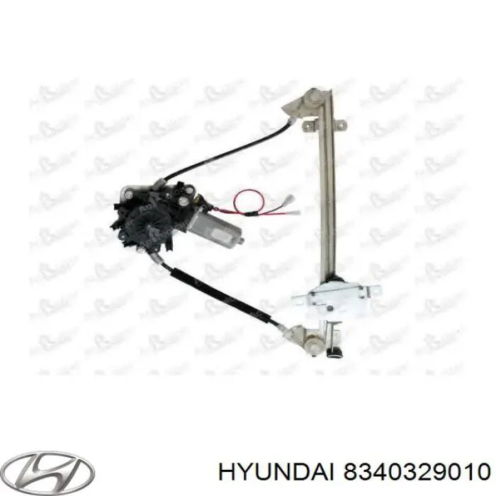 Механізм склопідіймача двері задньої, лівої Hyundai Lantra 2 (Хендай Лантра)
