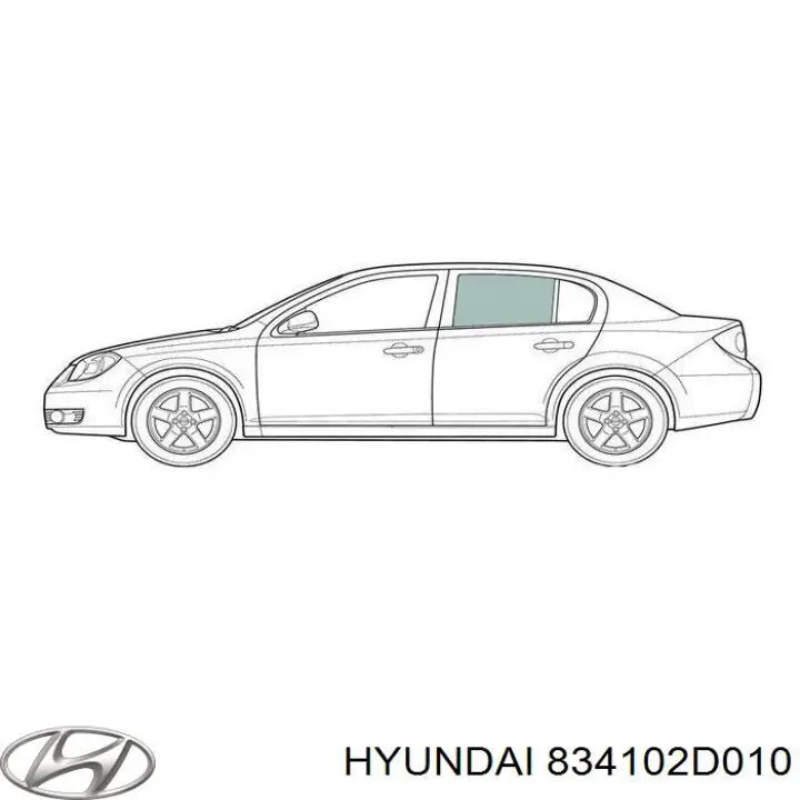 GS3201D305 XYG Скло задніх дверей, лівих