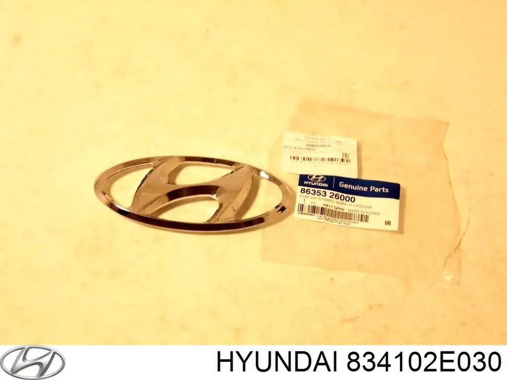 834102E035 Hyundai/Kia скло задньої двері лівої