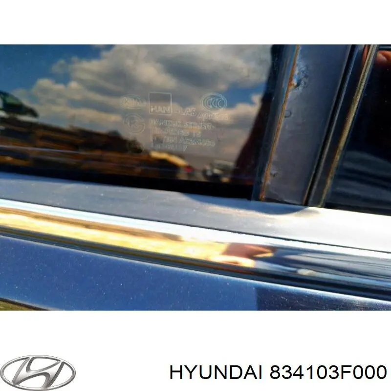 834103F000 Hyundai/Kia скло задньої двері лівої