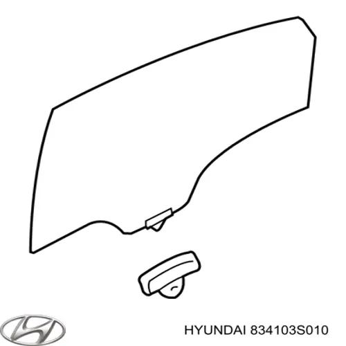 834103S010 Hyundai/Kia скло задньої двері лівої