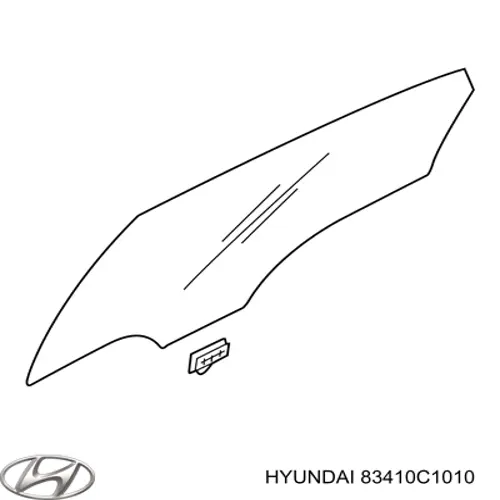Скло задньої двері лівої Hyundai Sonata (LF) (Хендай Соната)