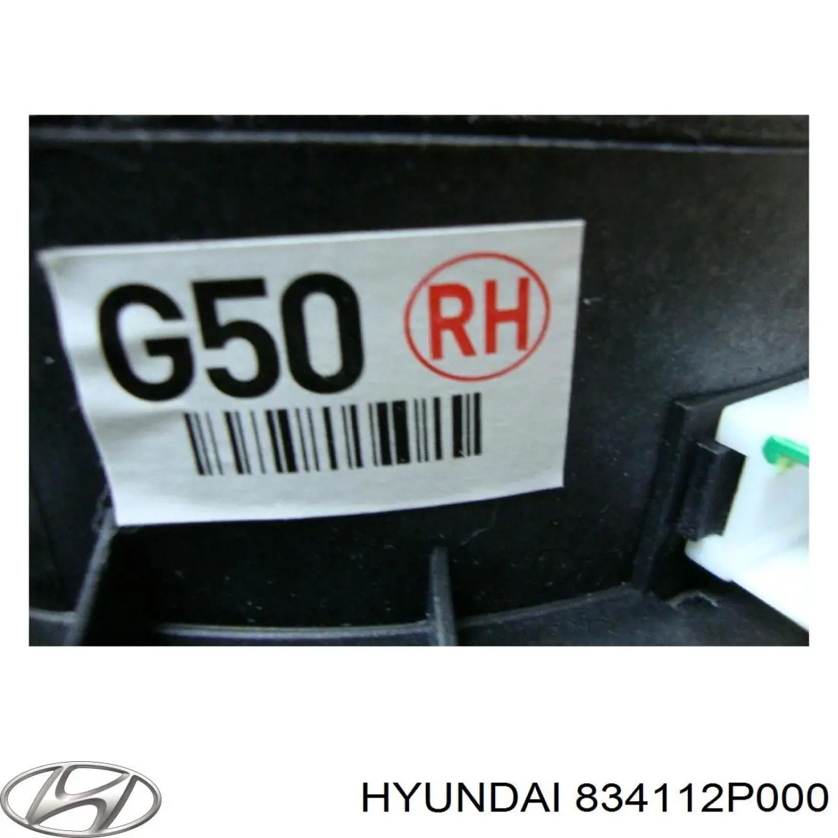 834112P000 Hyundai/Kia скло задньої двері лівої