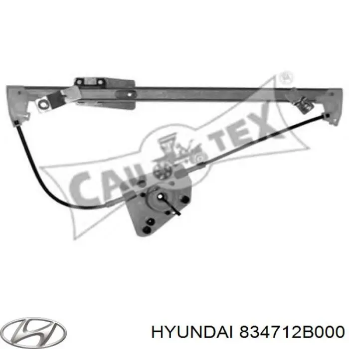 Механізм склопідіймача двері задньої, лівої 834712B000 Hyundai/Kia