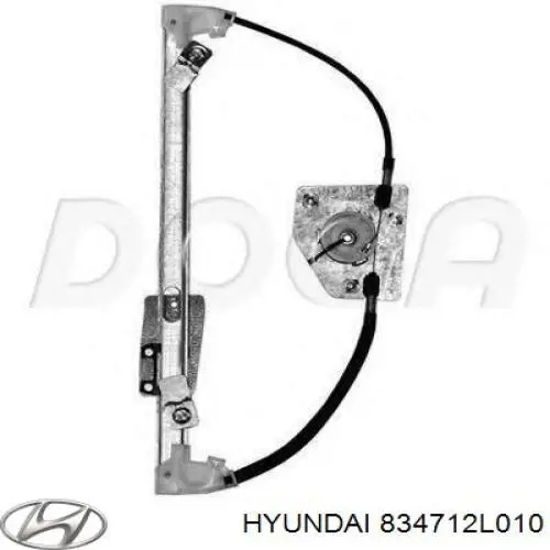 Механізм стеклопод'емника двері задньої, лівої Hyundai/Kia 834712L010 ціна, від 10.58 USD