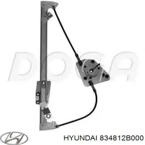Купити 834812B000 Hyundai/Kia Механізм склопідіймача двері задньої, правої
