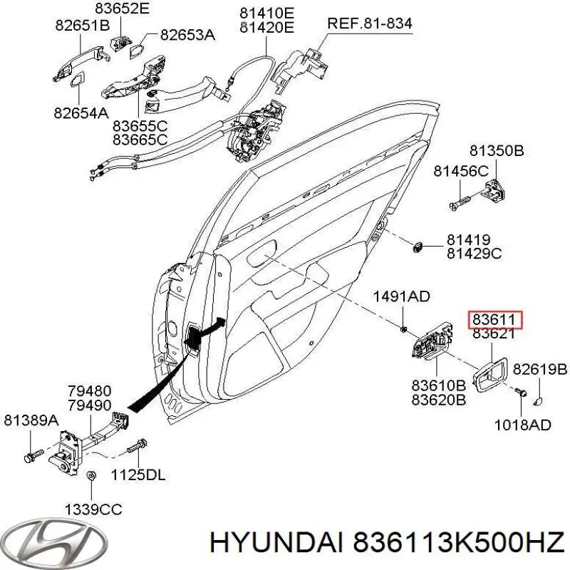  Hyundai/Kia 836113K500HZ ціна, від 11.05 USD