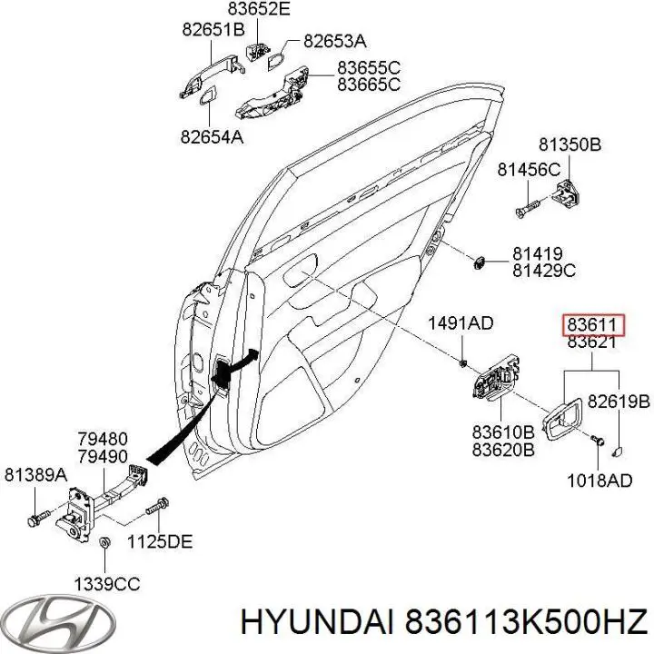 836113K500HZ Hyundai/Kia 