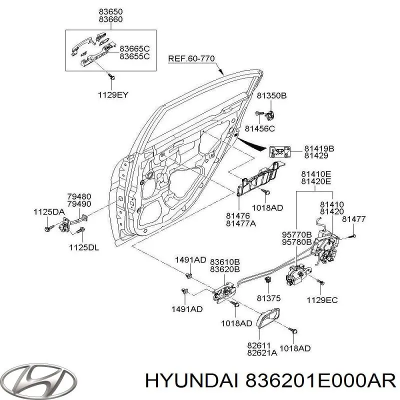  Hyundai/Kia 836201E000AR ціна, від 2.53 USD