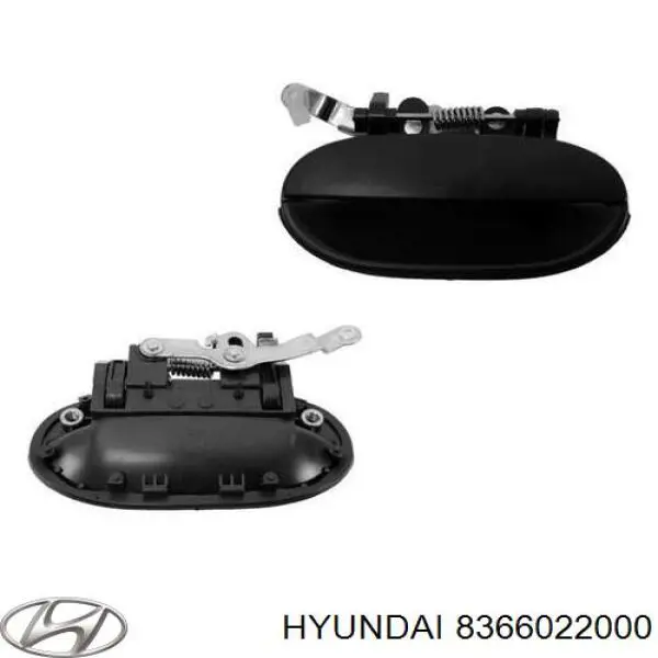 Ручка задньої двері зовнішня права Hyundai Accent (Хендай Акцент)