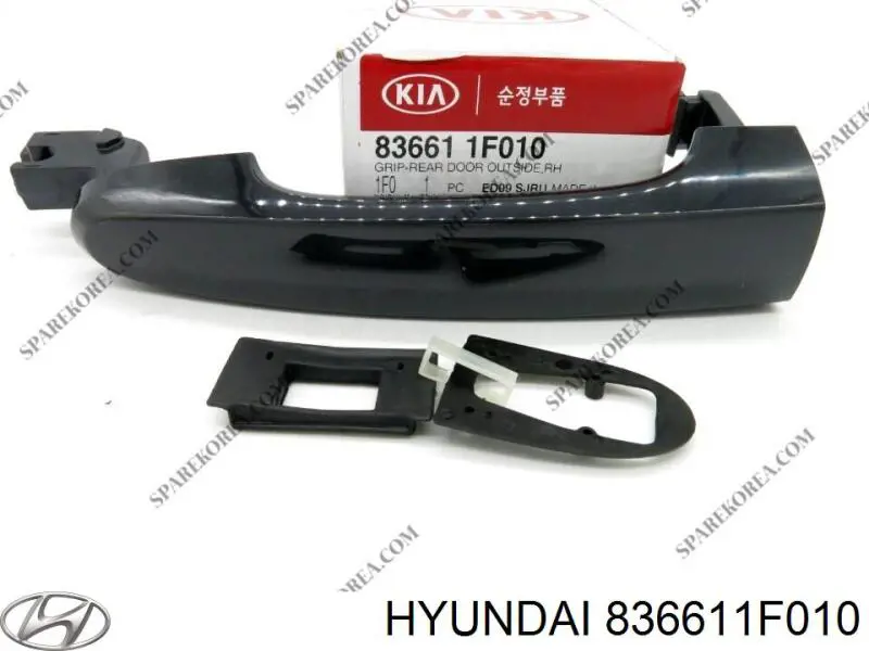 Ручка задньої двері зовнішня права Hyundai/Kia 836611F010 ціна, від 28.97 USD