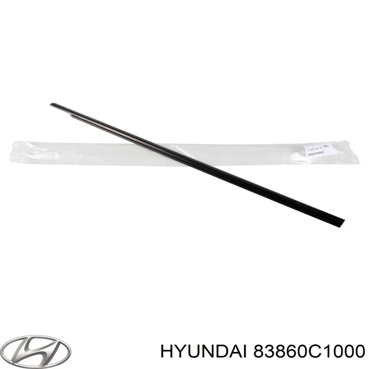 Купити 83860C1000 Hyundai/Kia Молдинг задніх правих дверей, верхній