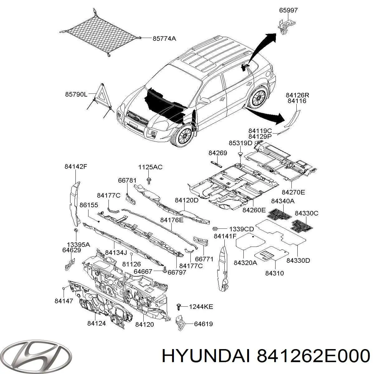  Hyundai/Kia 841262E000 ціна, від 0.77 USD