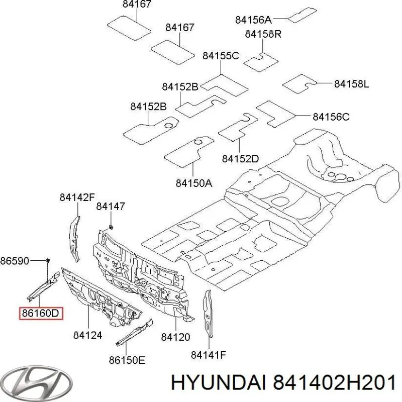  Hyundai/Kia 841402H201 ціна, від 5.07 USD