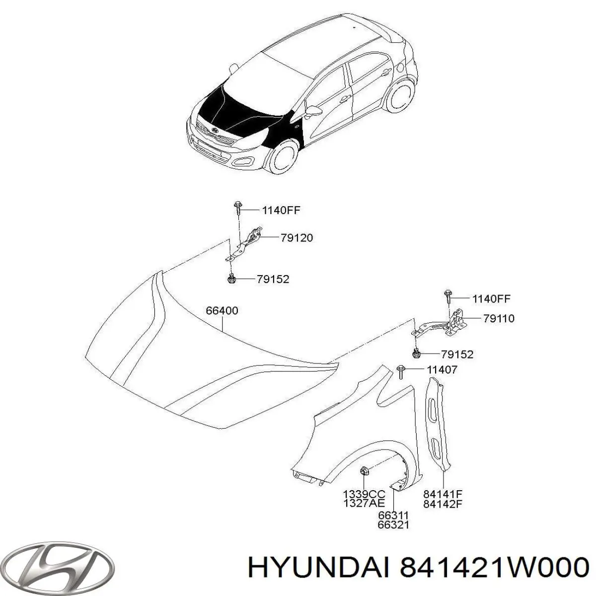  Hyundai/Kia 841421W000 ціна, від 17.95 USD