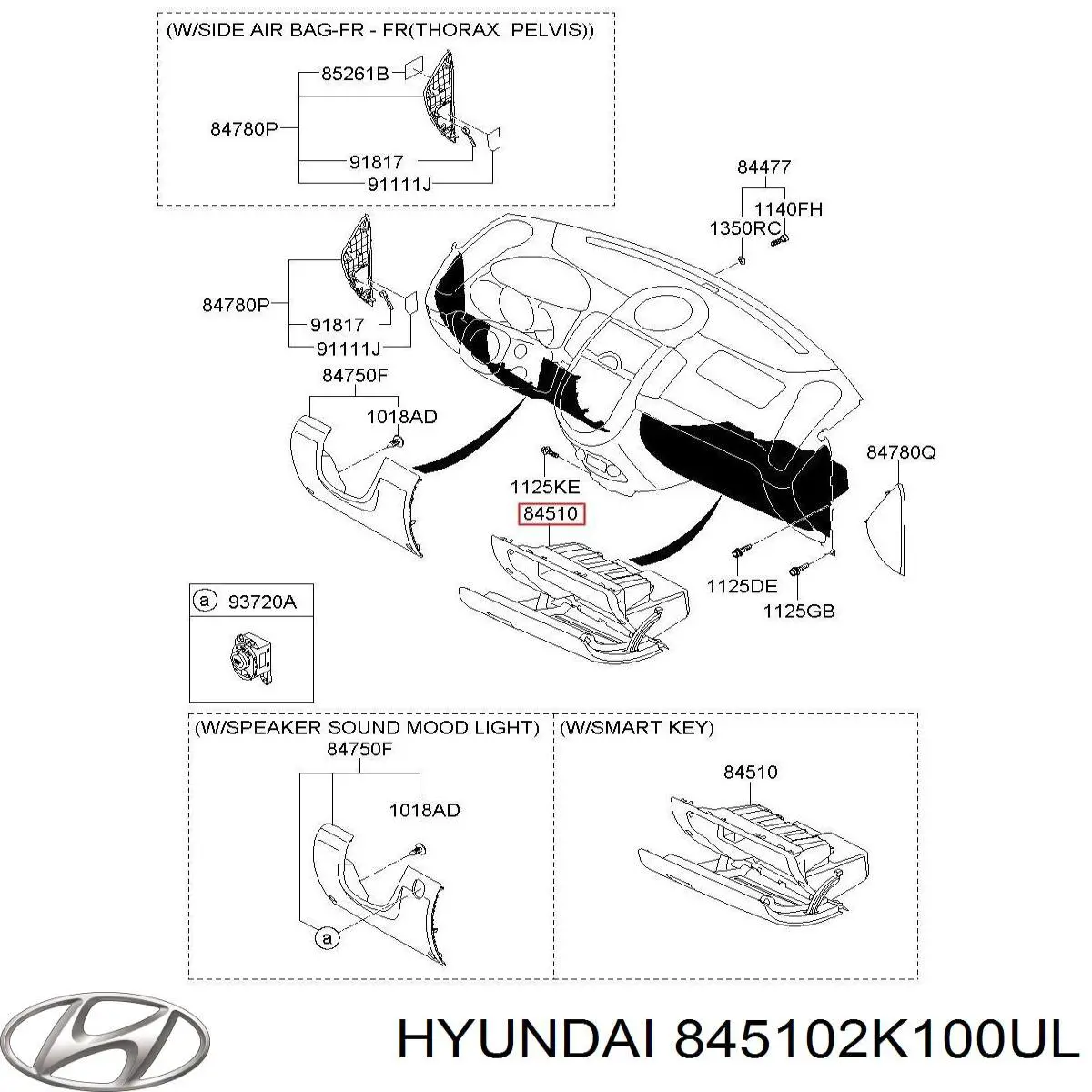 845102K100UL Hyundai/Kia 