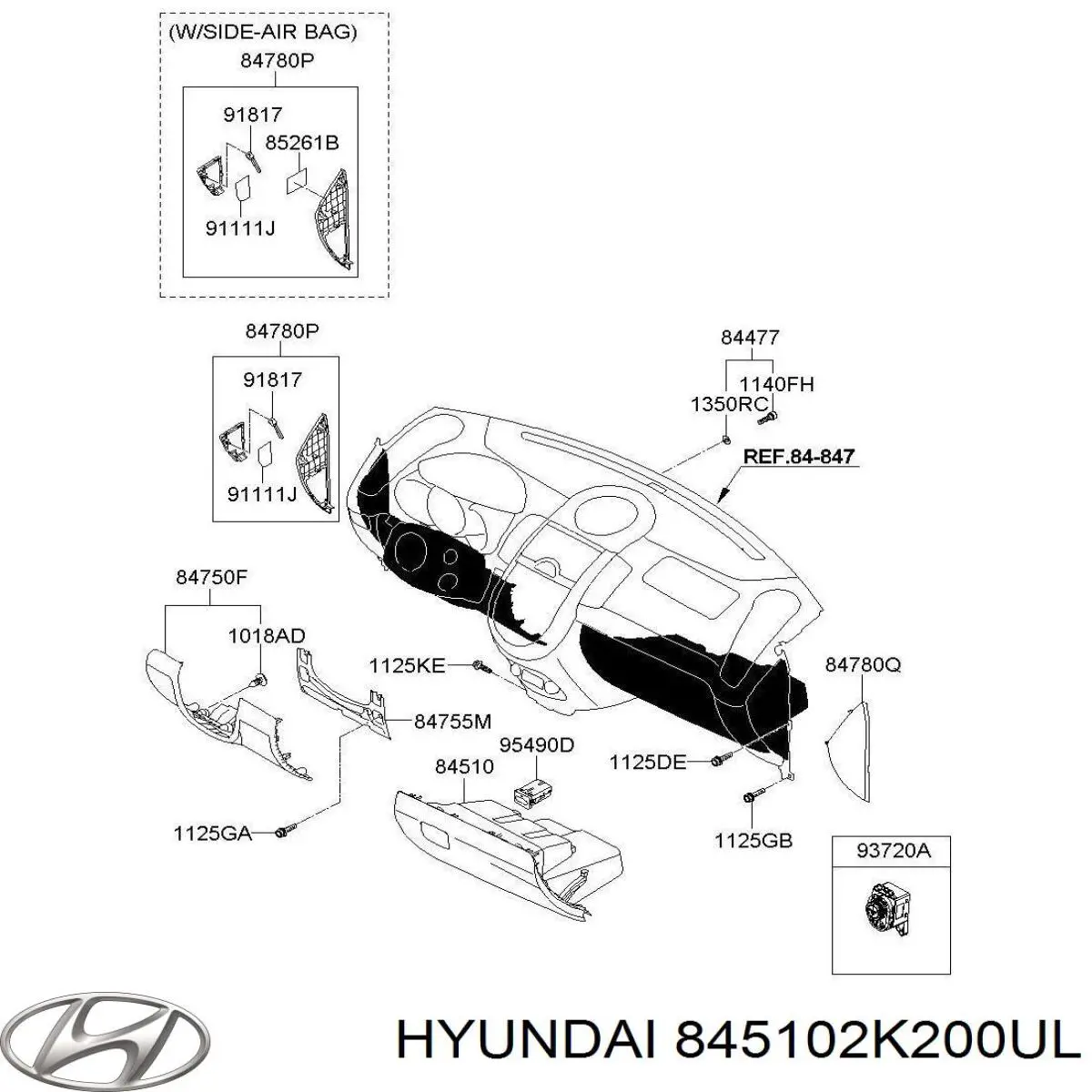  845102K200UL Hyundai/Kia