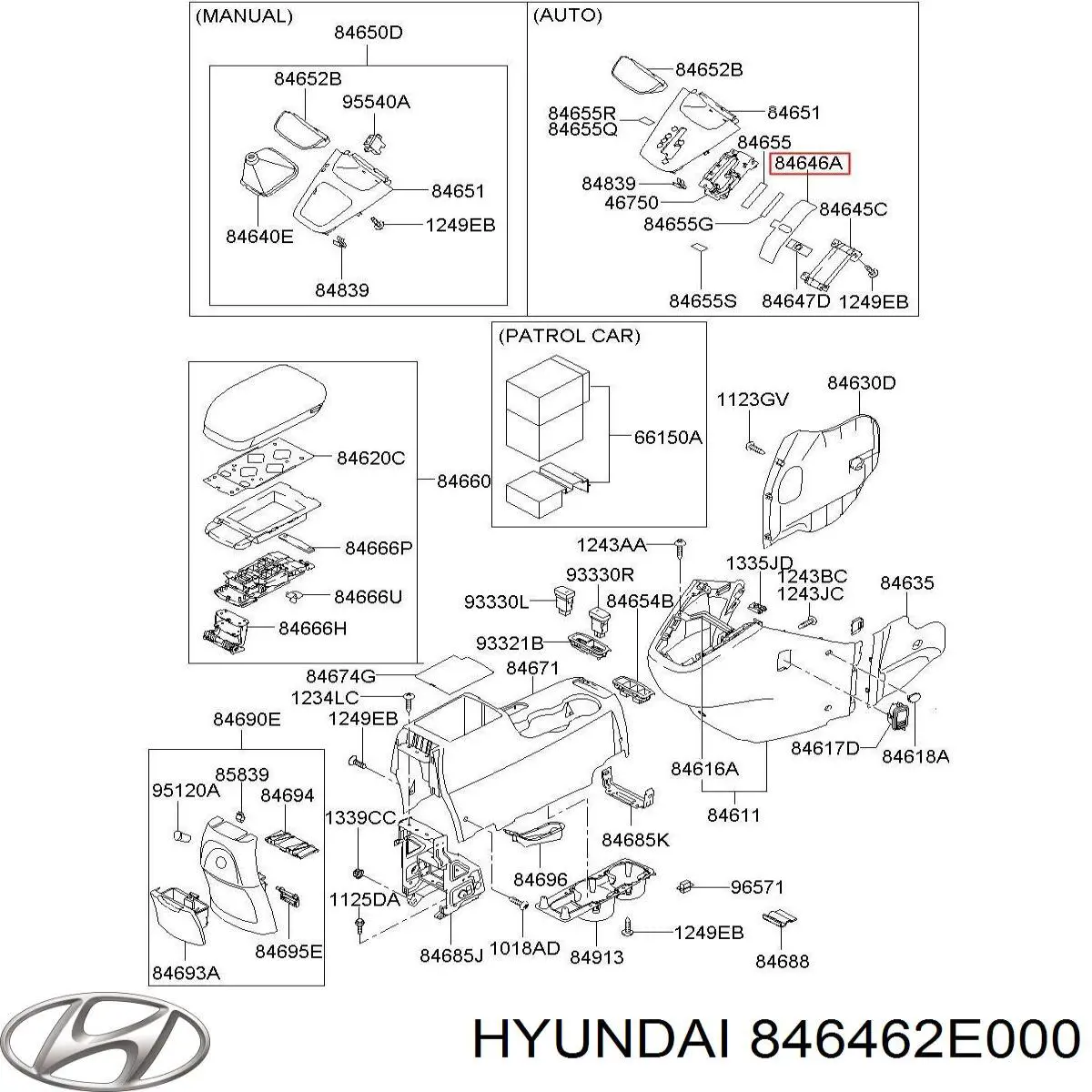  Hyundai/Kia 846462E000 ціна, від 9.34 USD