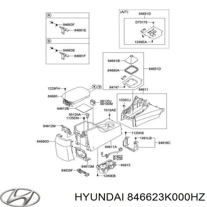 Защіпка підлокітника Hyundai/Kia 846623K000HZ ціна, від 8.92 USD