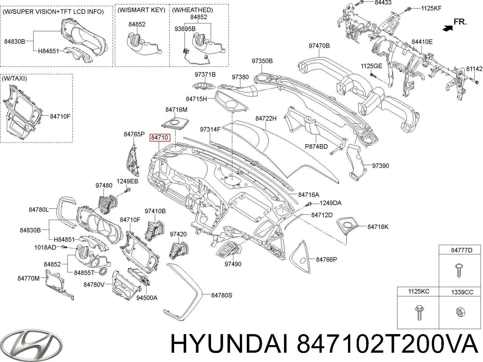 Торпедо Hyundai/Kia 847102T200VA ціна, від 203.31 USD