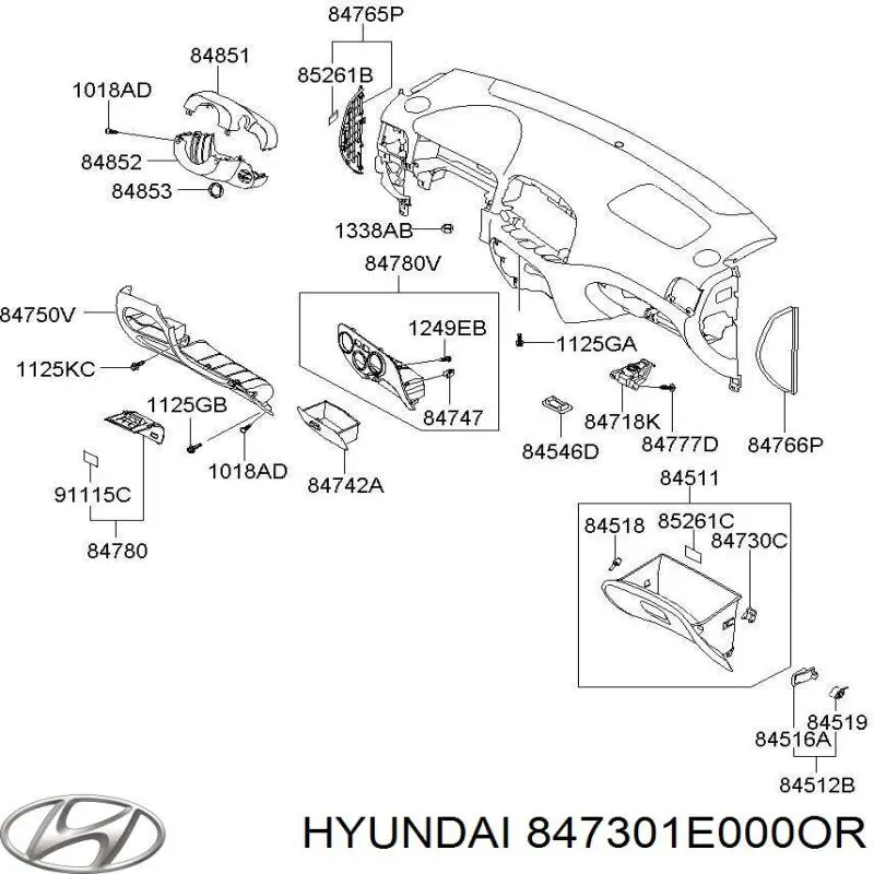  Hyundai/Kia 847301E000OR ціна, від 19.00 USD