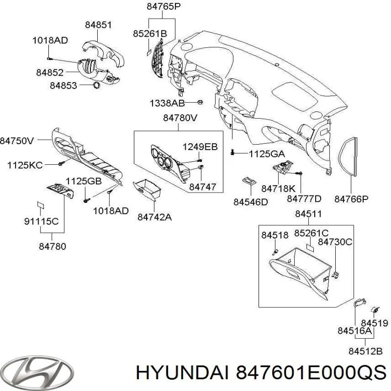  Hyundai/Kia 847601E000QS ціна, від 6.33 USD