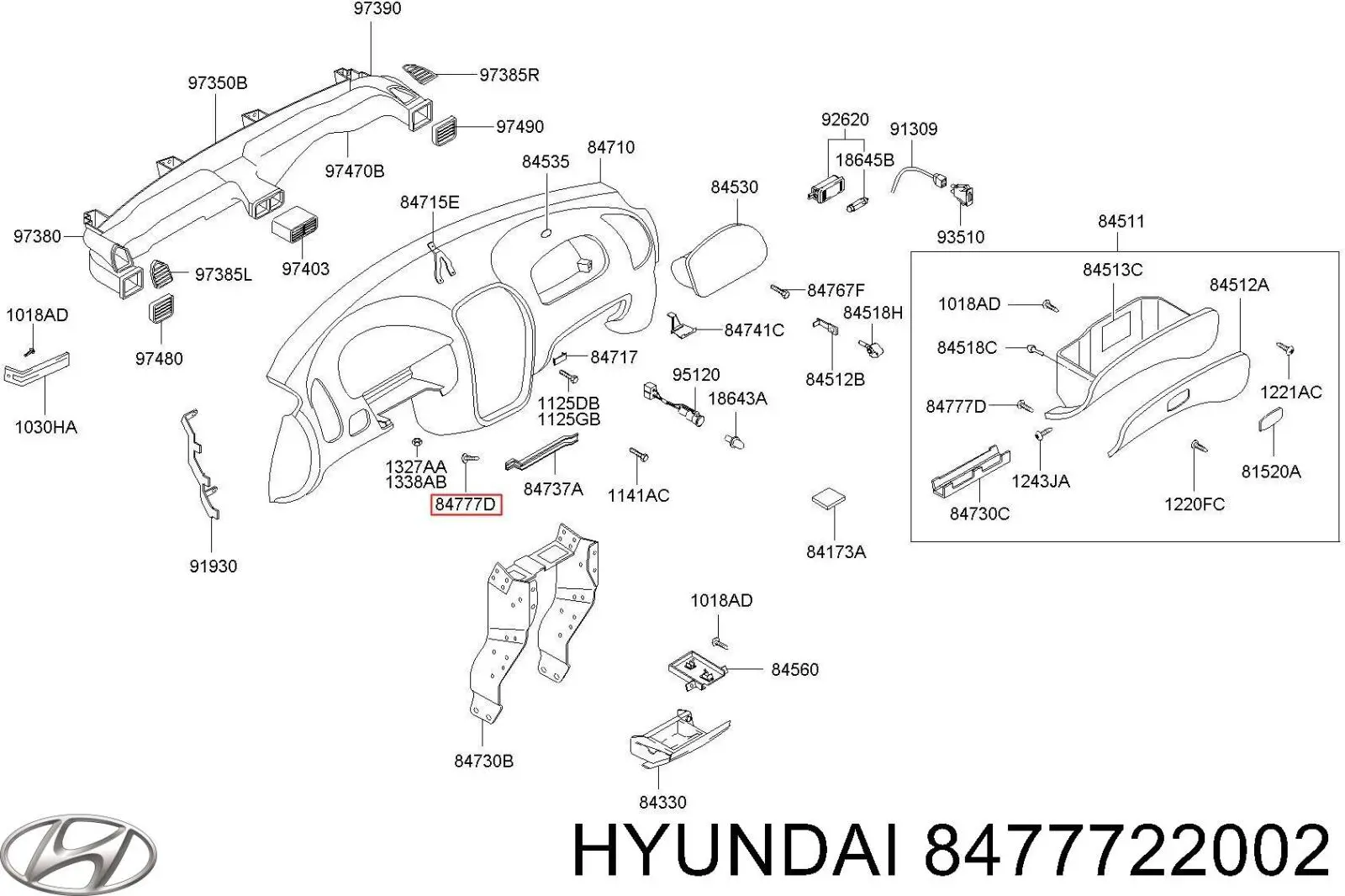  Hyundai/Kia 8477722002 ціна, від 0.56 USD