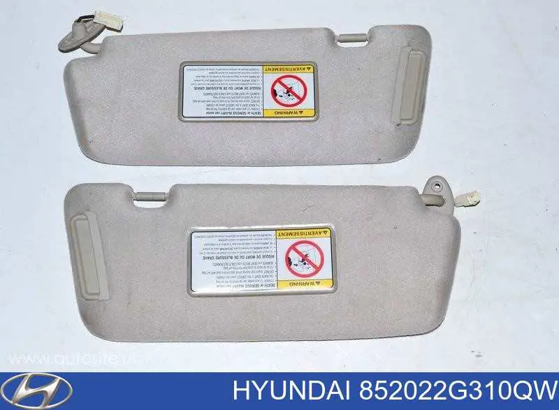 Козирок сонцезахисний автомобіля Hyundai/Kia 852022G010QW ціна, від 44.34 USD