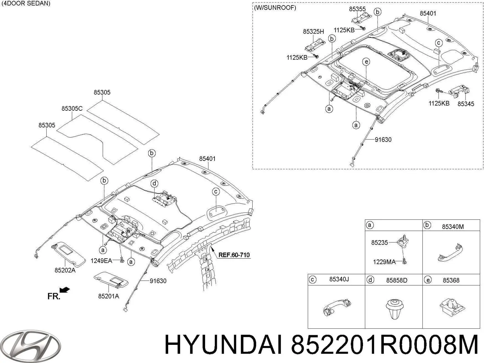 852201R0008M Hyundai/Kia Козирок протисонячний