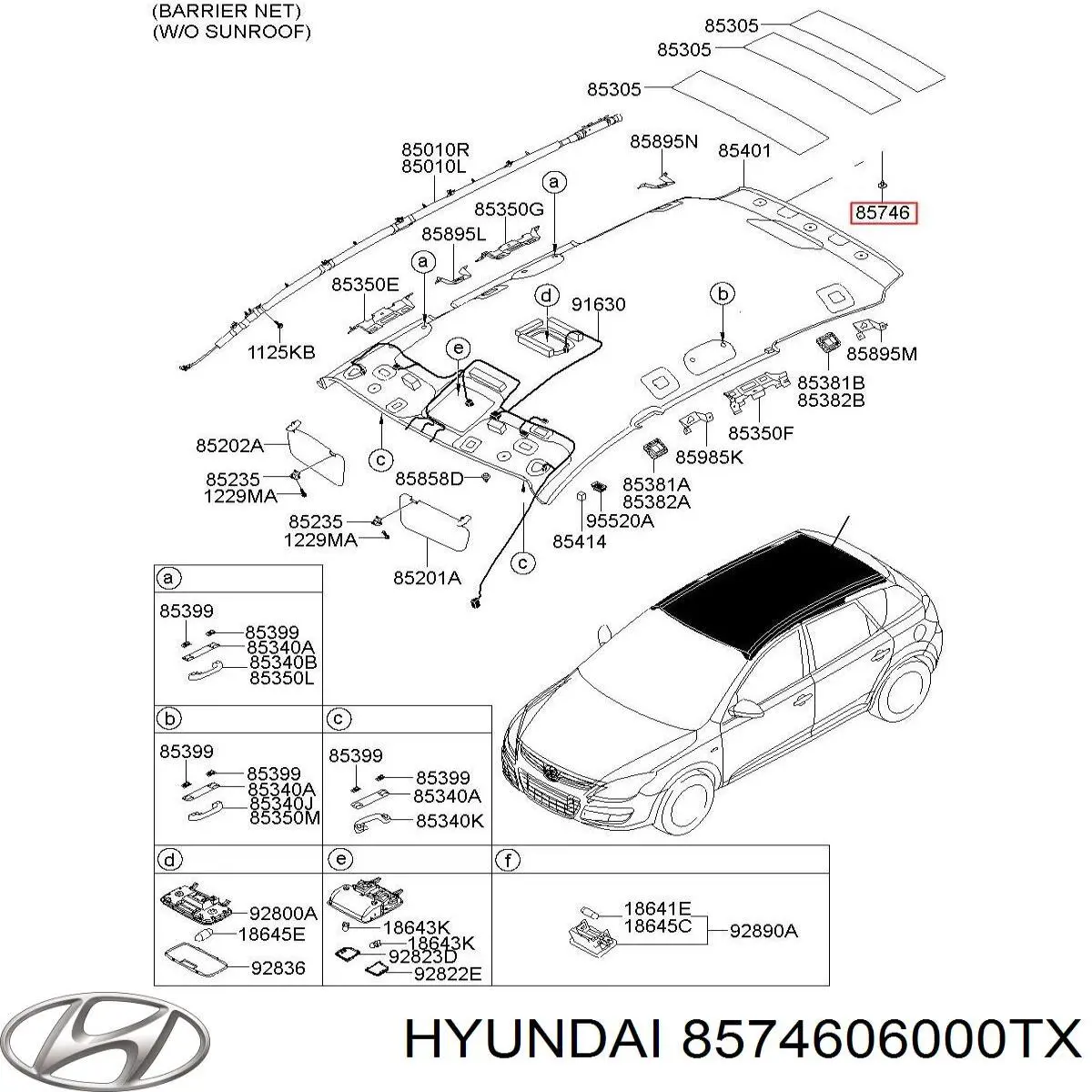 8574606000TX Hyundai/Kia Пістон (кліп) кріплення бампера заднього