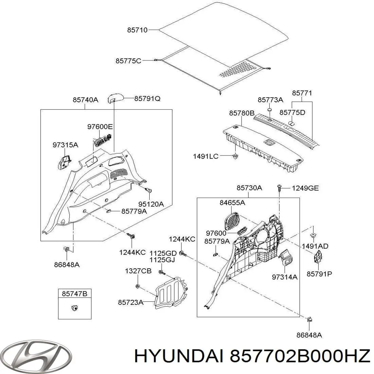  Hyundai/Kia 857702B000HZ ціна, від 33.48 USD