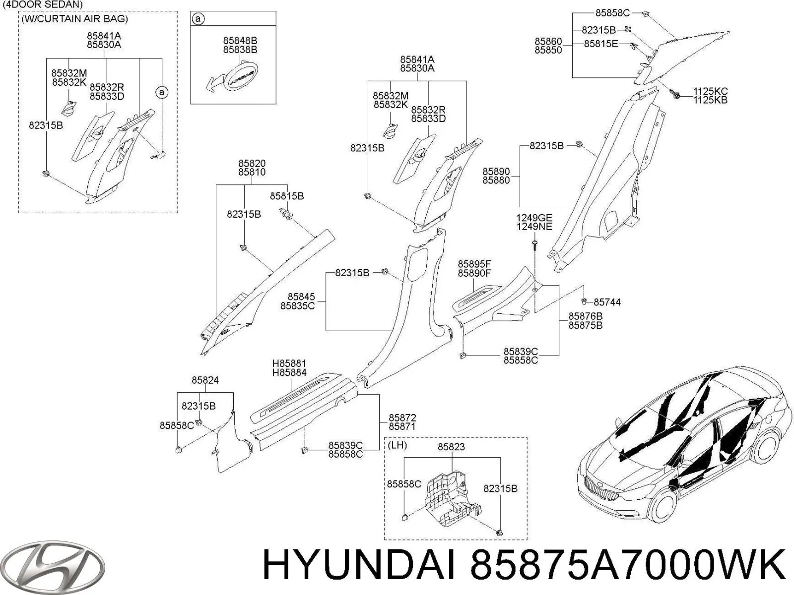 85875A7000WK Hyundai/Kia 