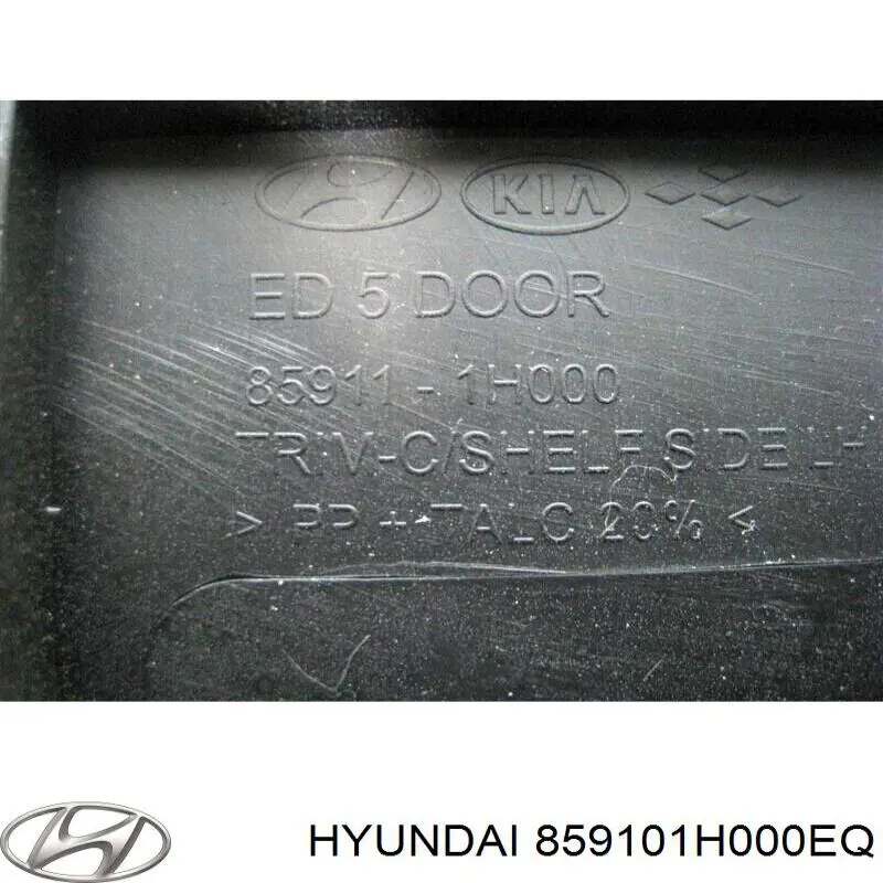 859101H000EQ Hyundai/Kia Панель полиці багажного відсіку ліва