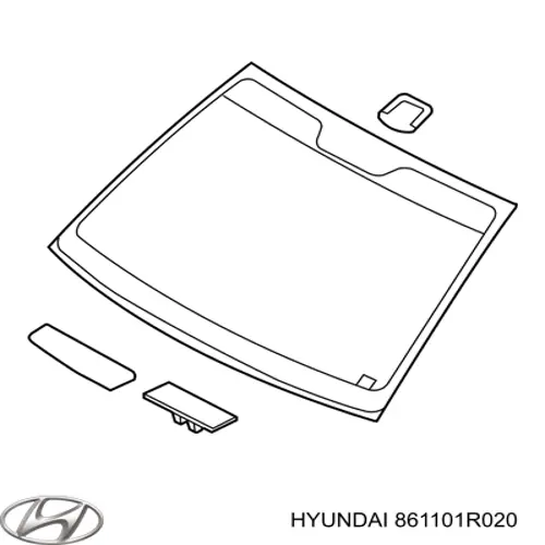 Купити 861101R020 Hyundai/Kia Вікно вітрове