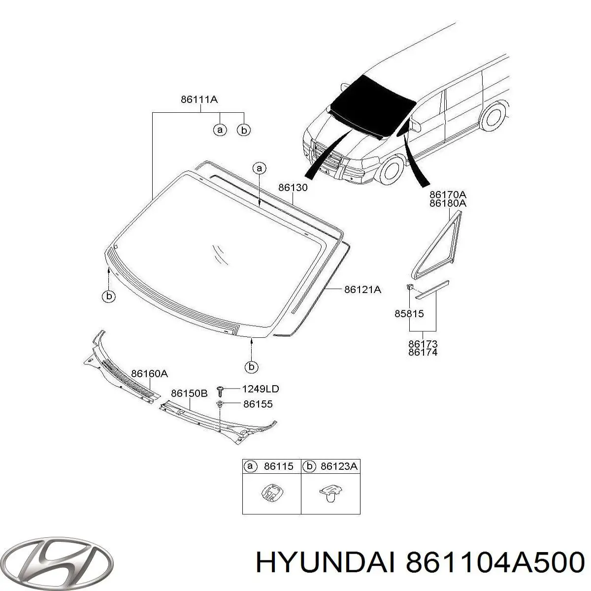Лобове скло на Hyundai H1 Starex 