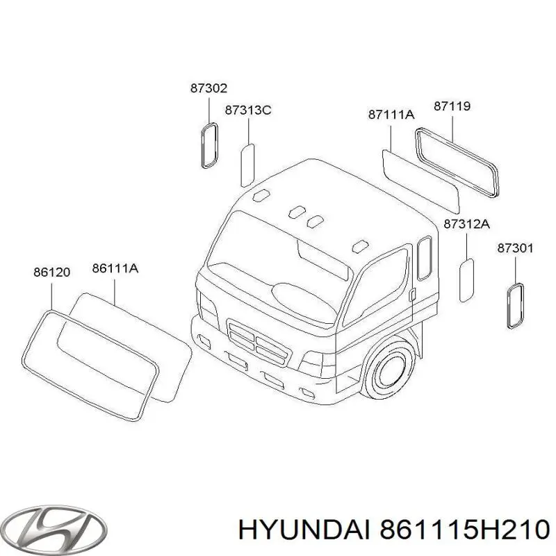 Автоскло Hyundai/Kia 861115H210 ціна, від 668.94 USD