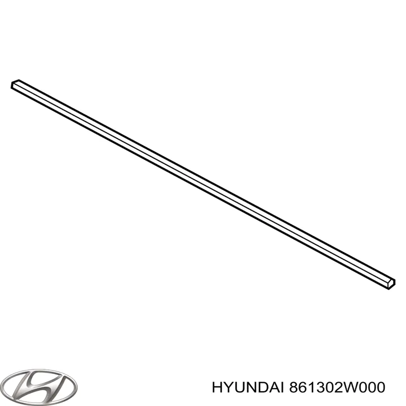 Молдинг лобового скла, верхній Hyundai Santa Fe 3 (DM) (Хендай Санта фе)