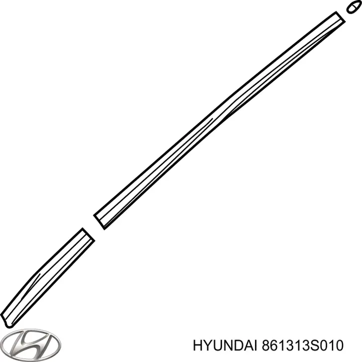 861313S010 Hyundai/Kia Рама вітрового скла ліва
