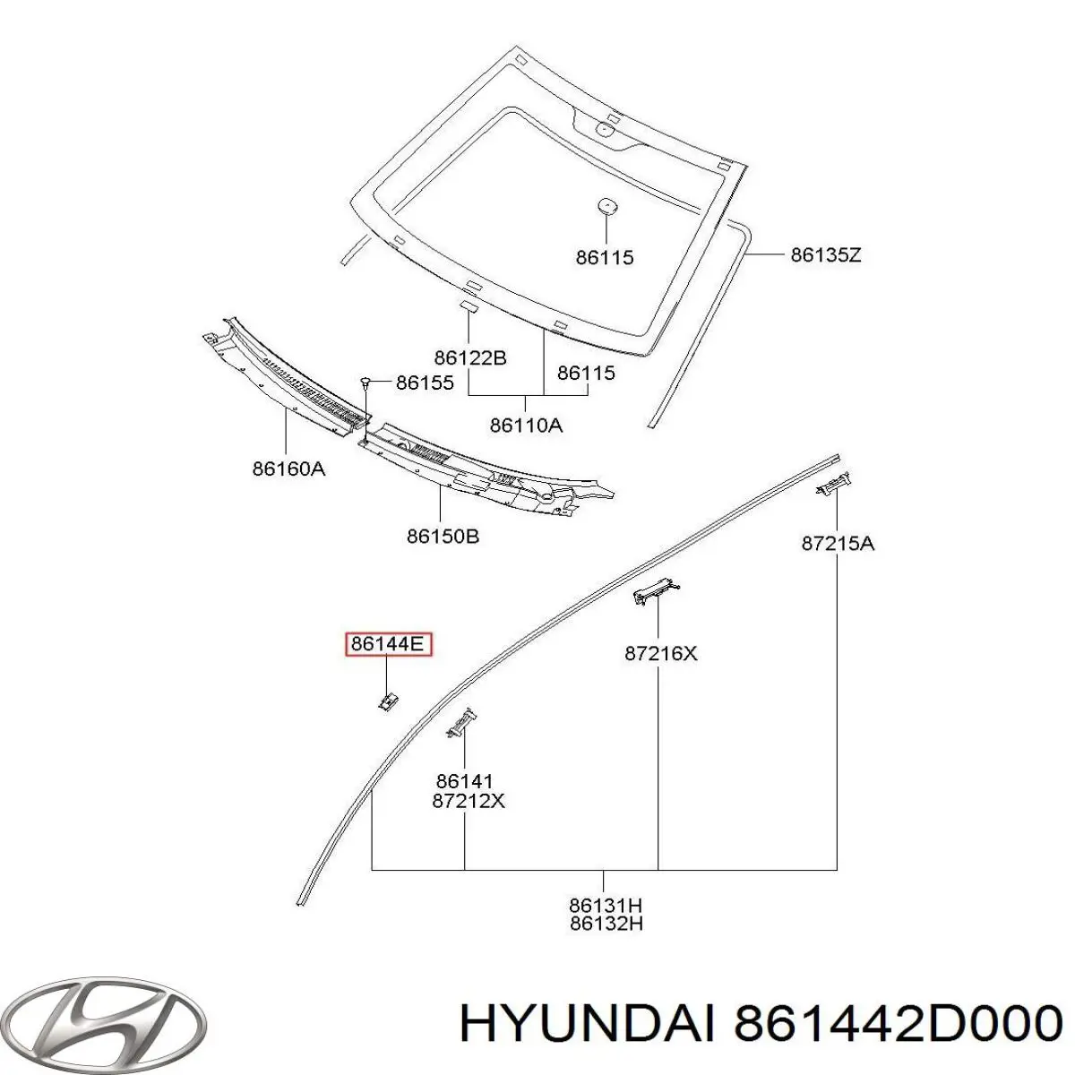  Hyundai/Kia 861442D000 ціна, від 5.46 USD