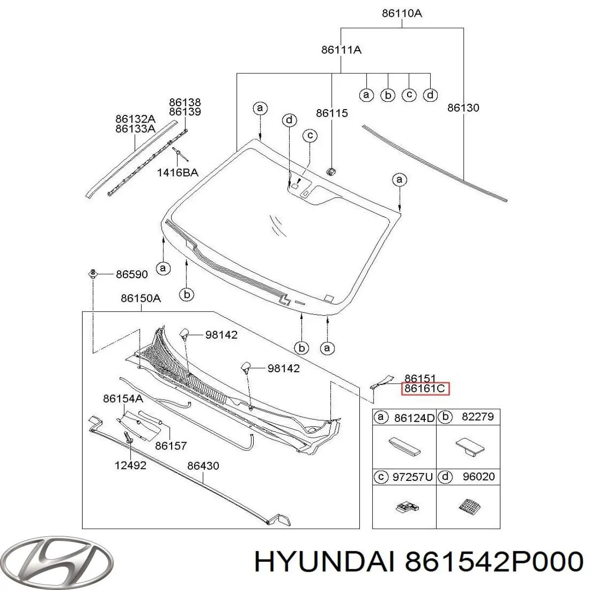  Hyundai/Kia 861542P000 ціна, від 6.33 USD