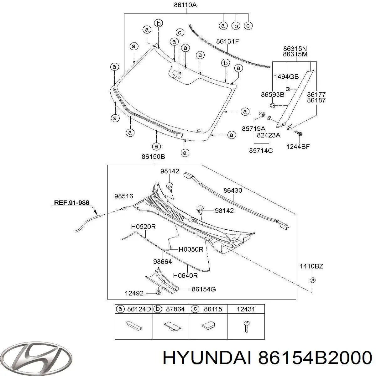 86154B2000 Hyundai/Kia 