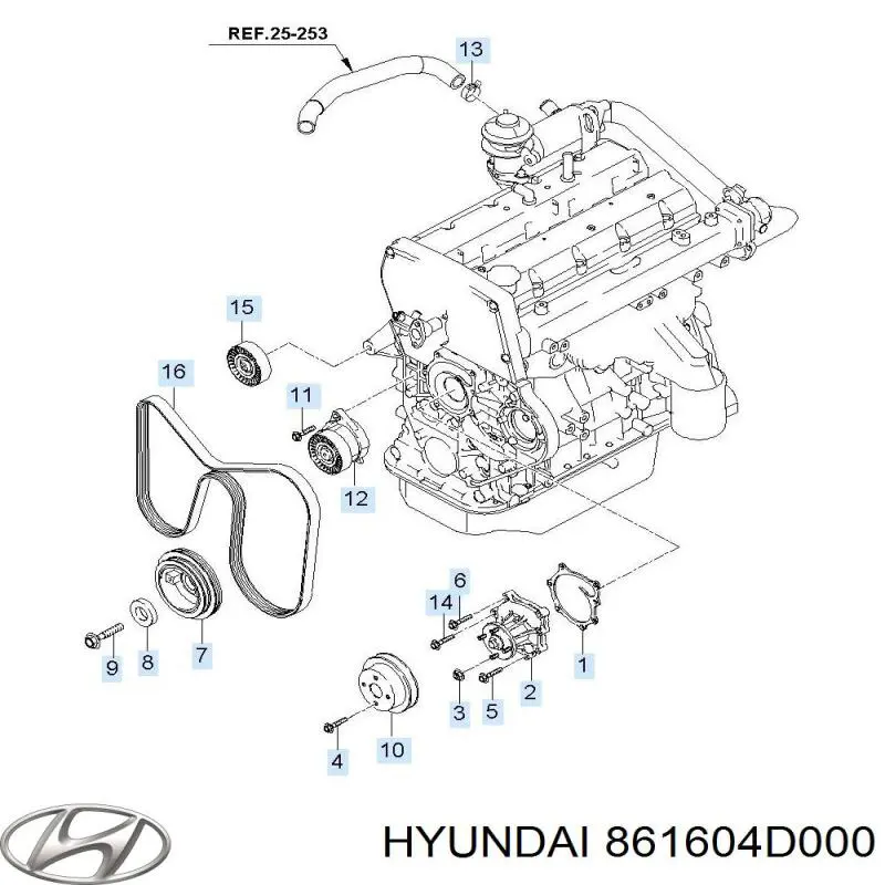861604D000 Hyundai/Kia 