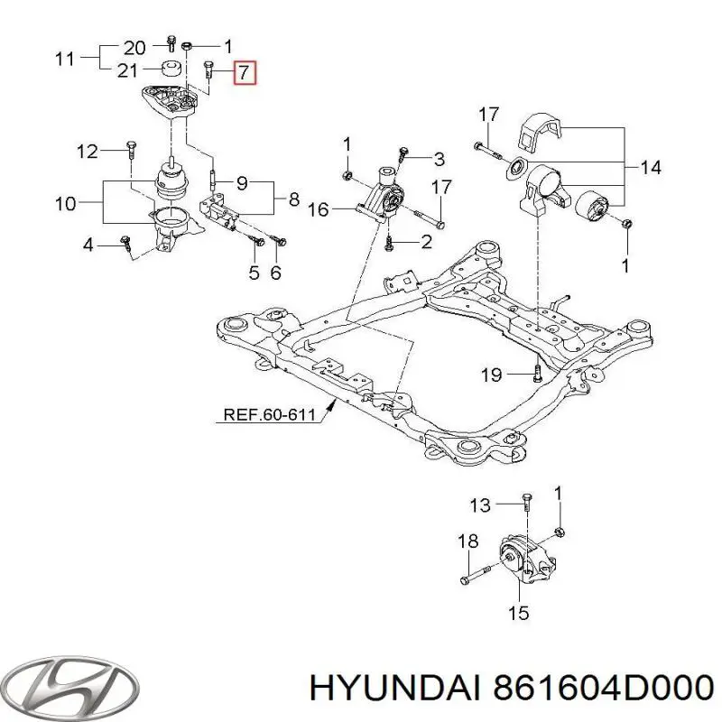  Hyundai/Kia 861604D000 ціна, від 25.33 USD