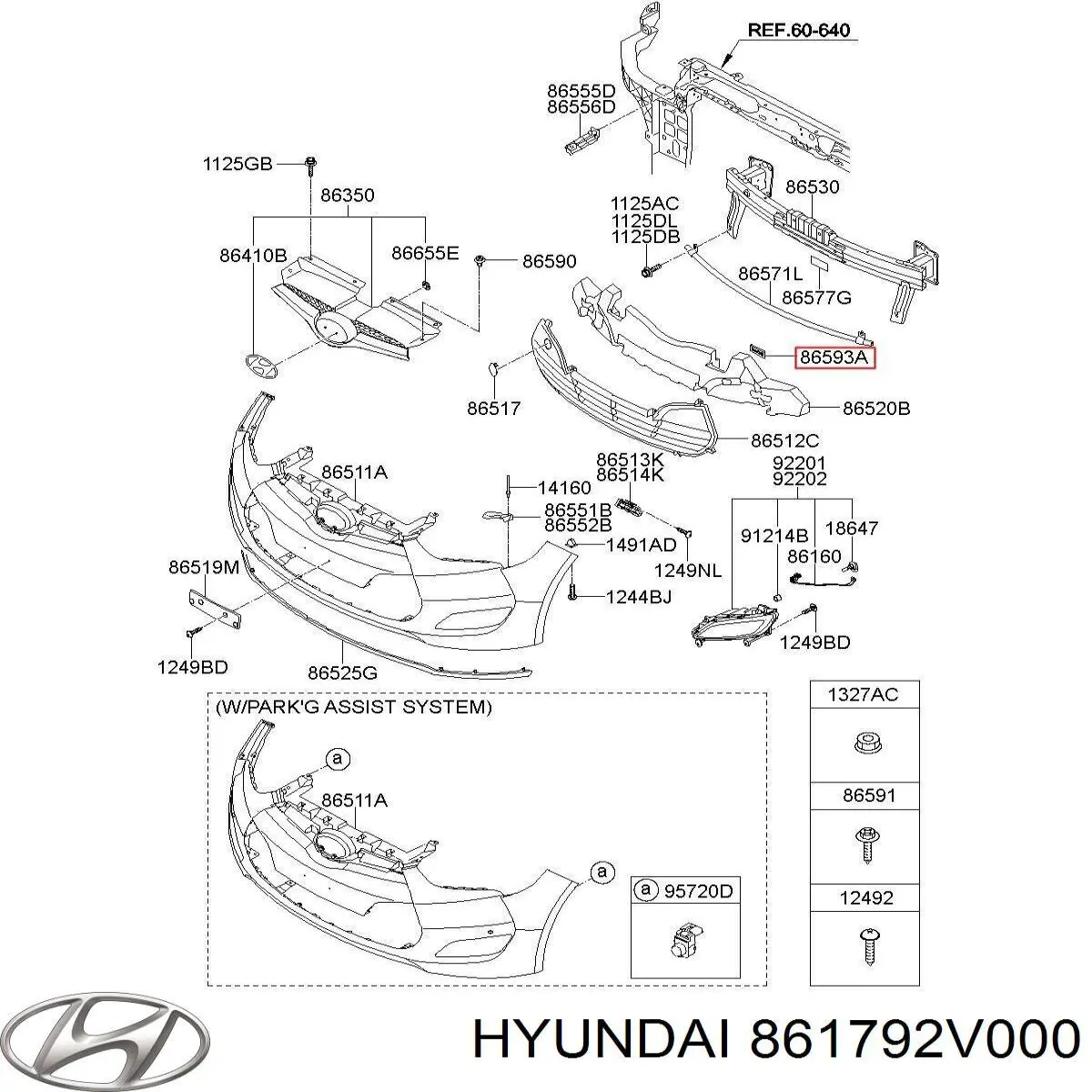  Hyundai/Kia 861792V000 ціна, від 4.18 USD