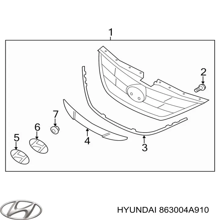 Емблема на решітку радіатора Hyundai/Kia 863004A910 ціна, від 16.67 USD
